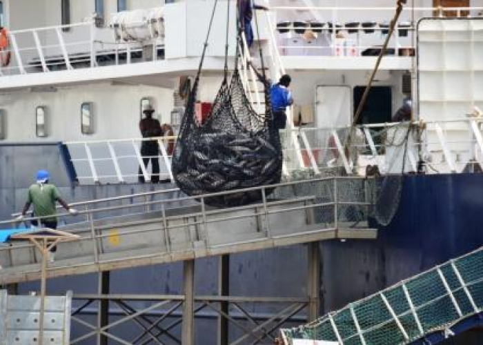 Front cover for The Spanish flagged vessel TXORI ARGI has been charged for illegal fishing in Mozambique EEZ