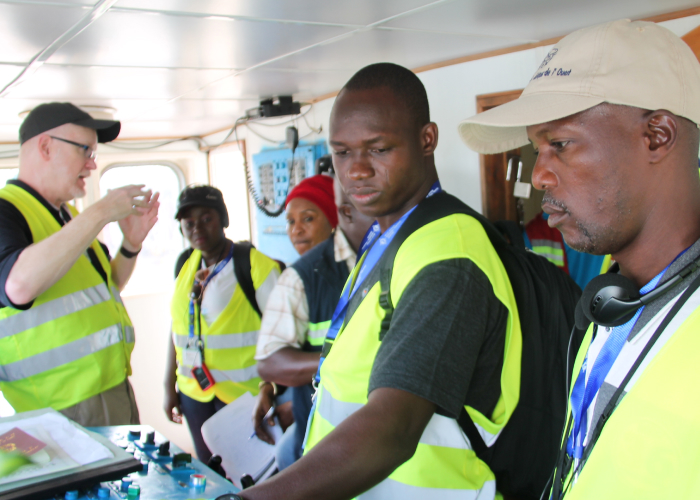 Front cover for NOAA and TMT provide West Africa Task Force inspection training