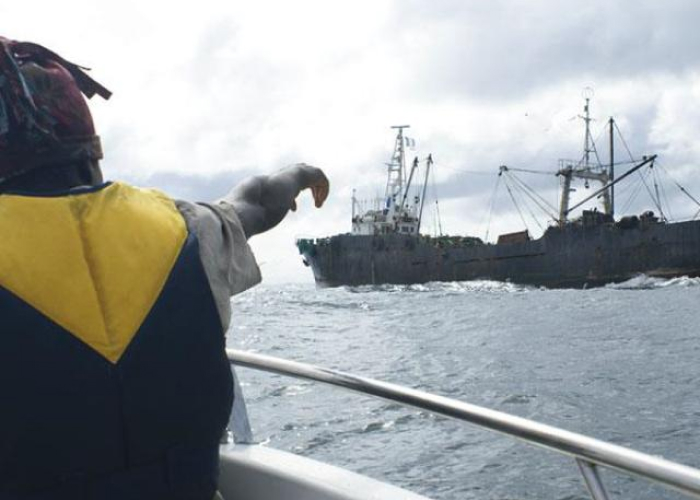 Front cover for Pirate Fishing Exposed: A Report by the Environmental Justice Foundation