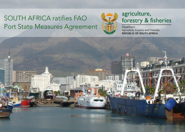 Front cover for South Africa accedes to the FAO Port State Measures Agreement