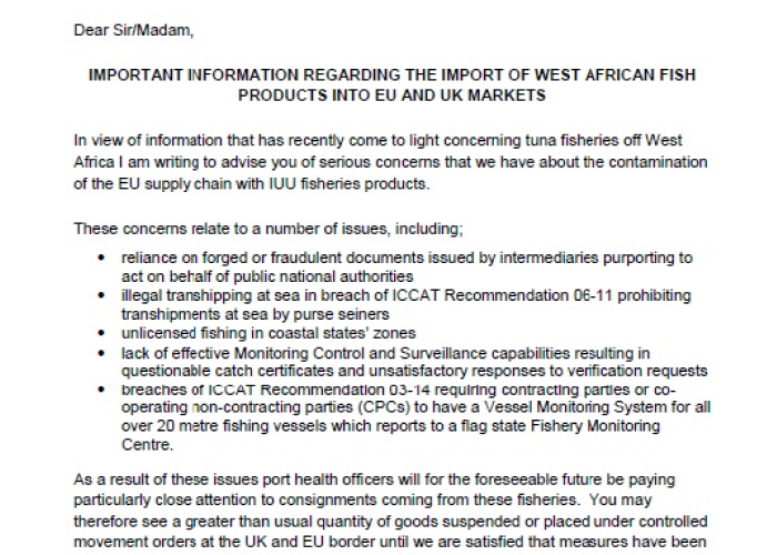 Front cover for Major tuna importing country focuses controls on cans from West Africa